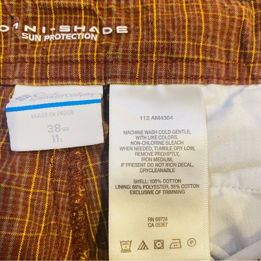 COLUMBIA Checked Omni-Shade Sun Protection Shorts - Picture 5 of 5